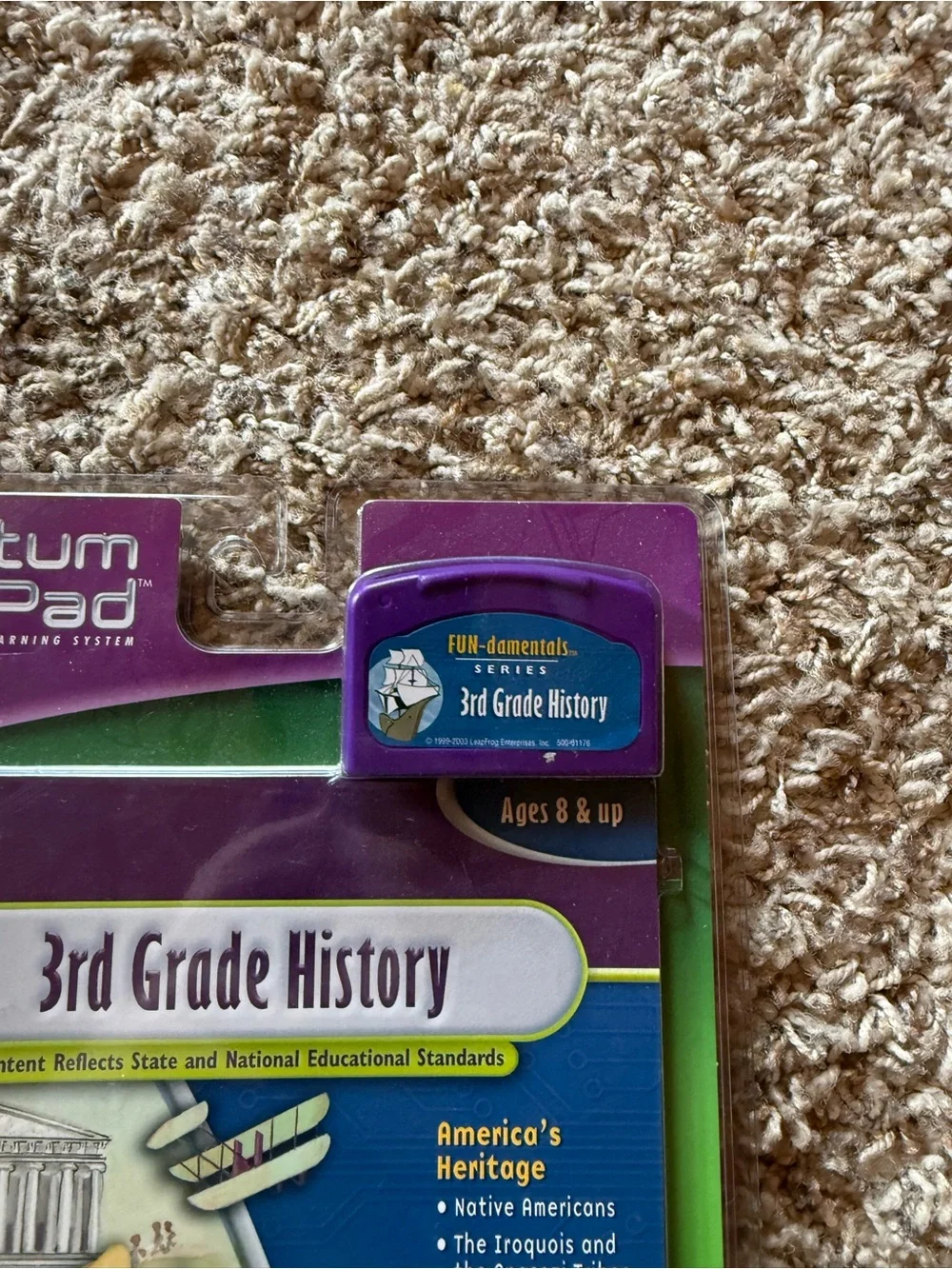 NWT LeapFrog Quantum Pad 3rd Grade History Book & Cartridge Sealed